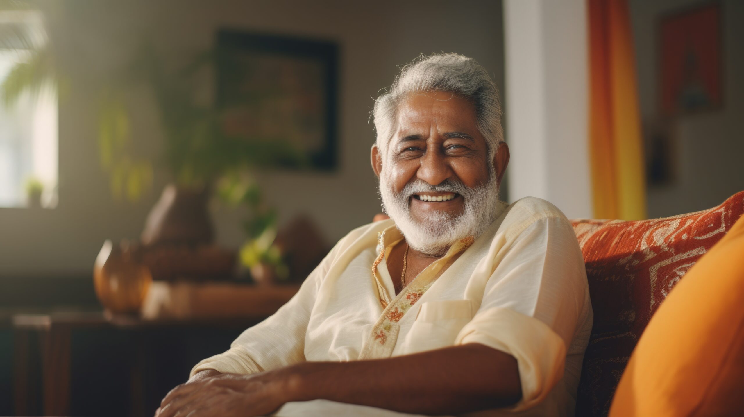 side view old man portrait